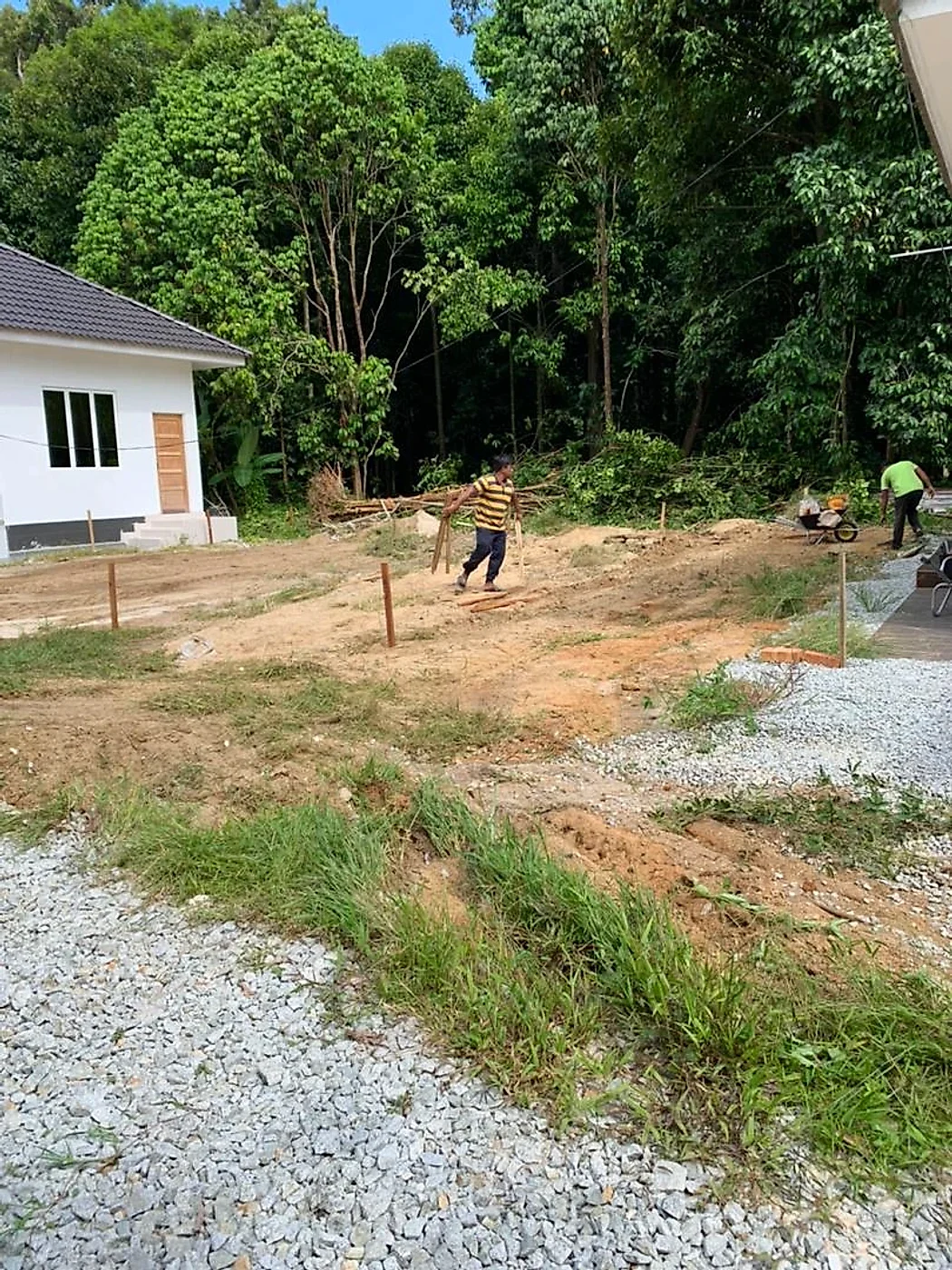 Site cleared and set out