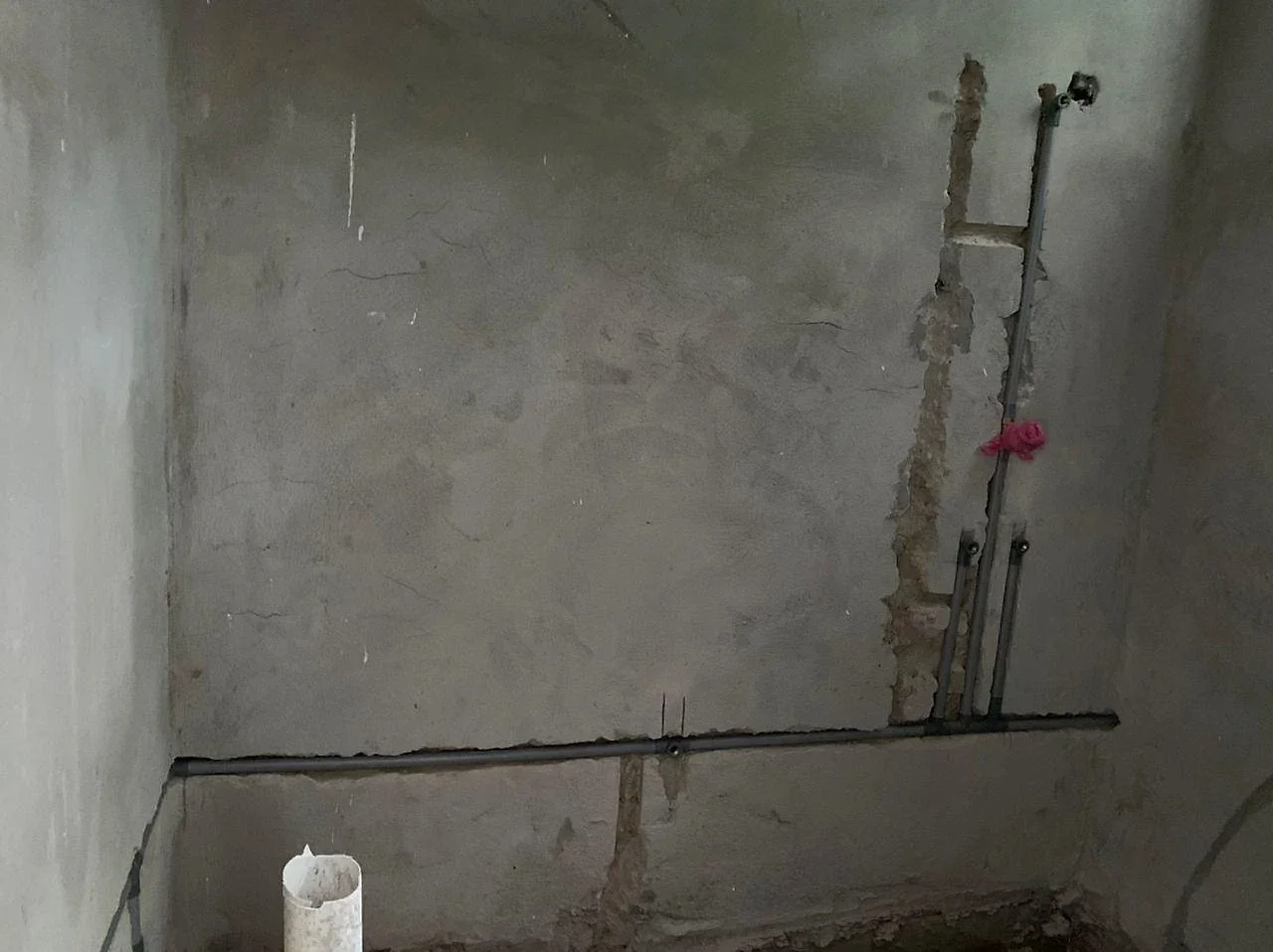 Shower and basin pipes